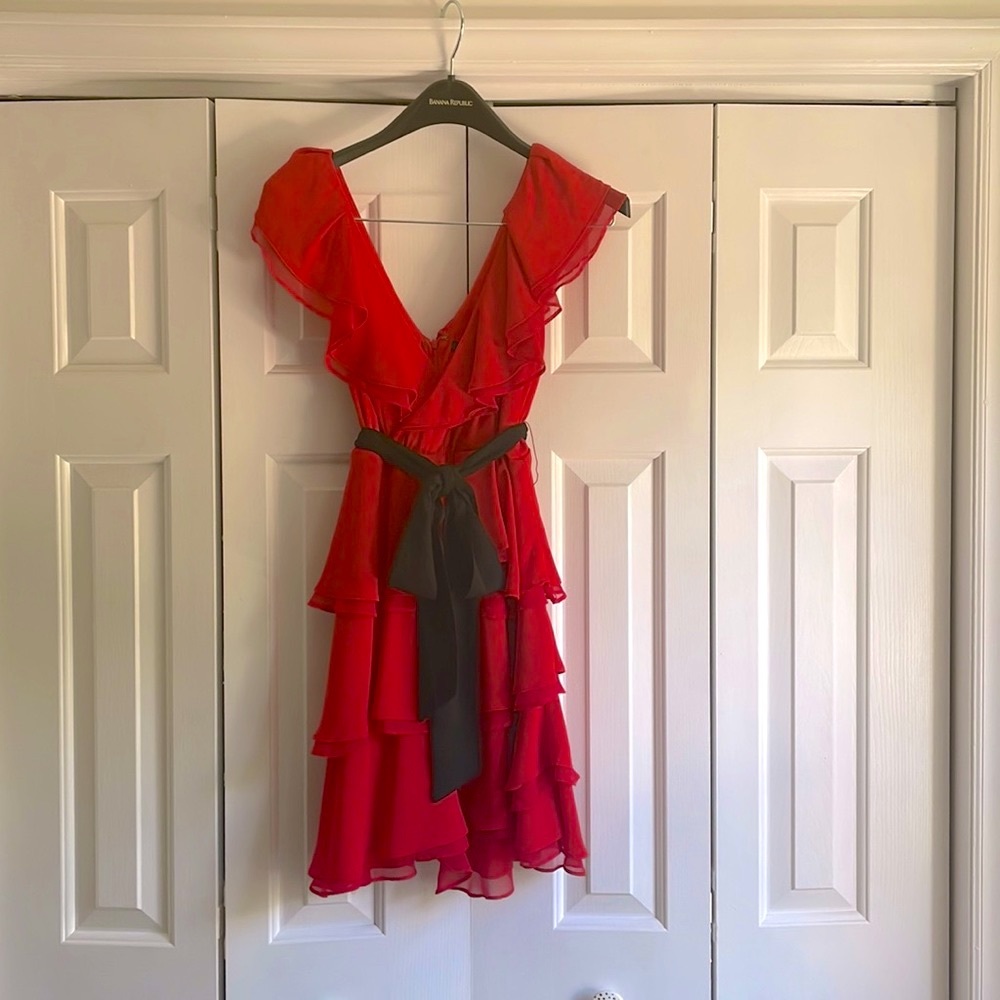 Red cocktail dress